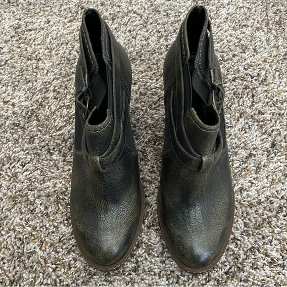 Schuler & Sons Anthropologie Women’s Leather Ankle Wedge Boots Size 40 - Picture 6 of 8